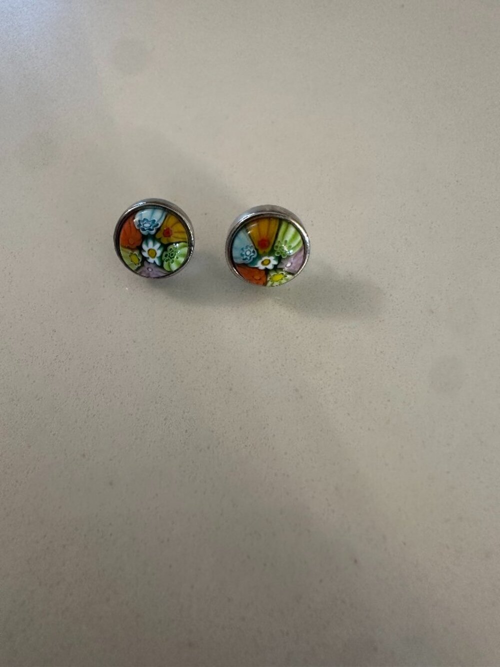 Murano Stud earrings by Alan K 9.25 silver